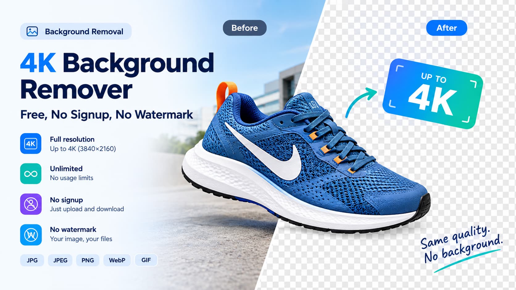 4K Background Remover (Free, No Signup) — 2026