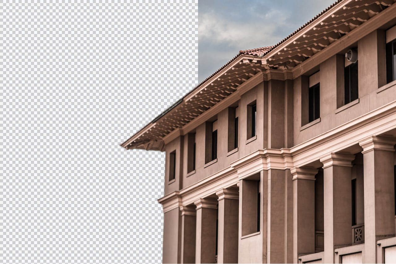 Delete background from house image - AI real estate background remover