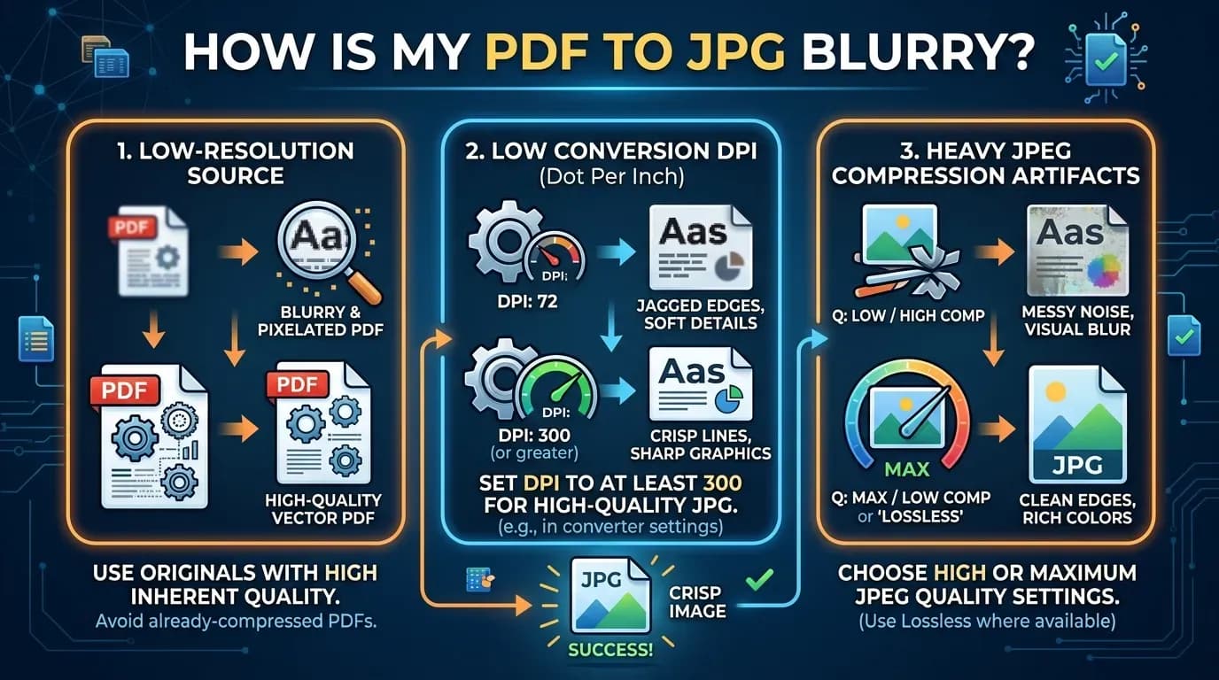 Why Is My PDF to JPG Blurry? How to Fix Low-Quality PDF Images